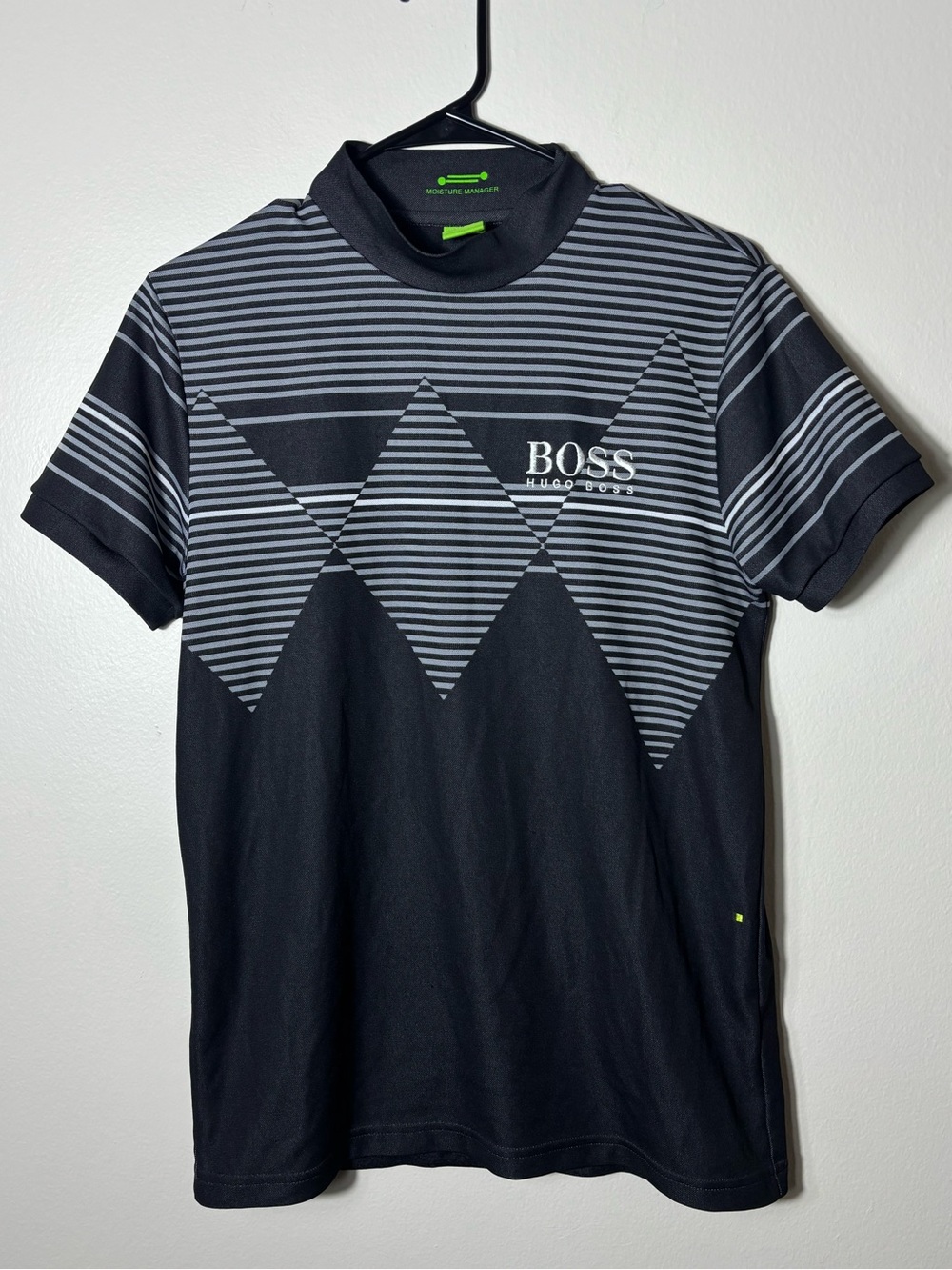 Hugo Boss Men’s Green And Black Shirt Moisture Manager Sz M